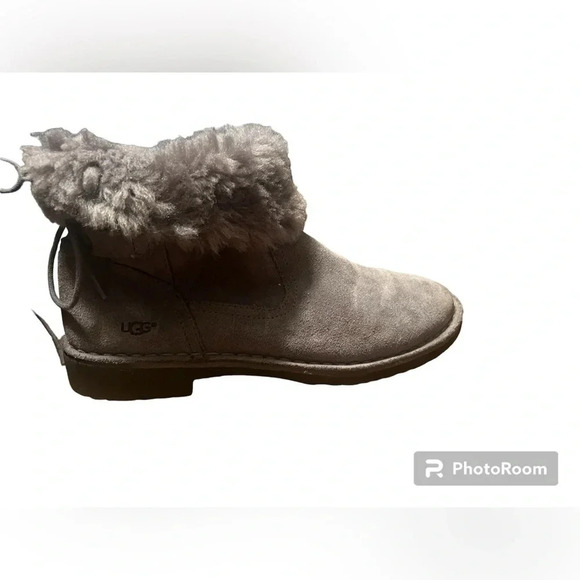 UGG  Australia Naiyah Charcoal Boot Lace Up Shearling  ( 1020144W ) Wmns… - Picture 6 of 11